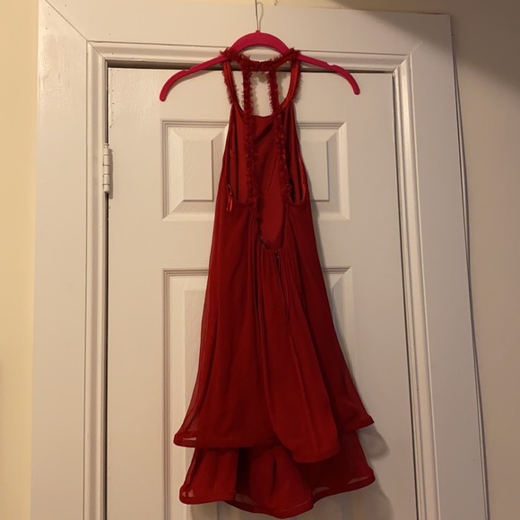 Red Silk Jay Godfrey Dress Size 0 - Picture 2 of 6